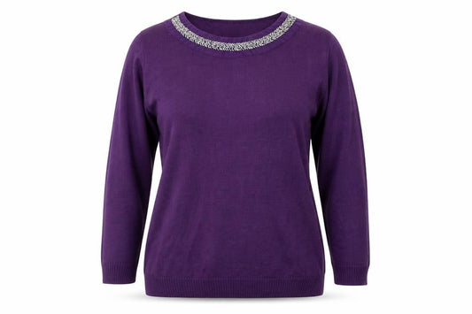 Womens UK Size 14 B. You Purple Pullover Jumper