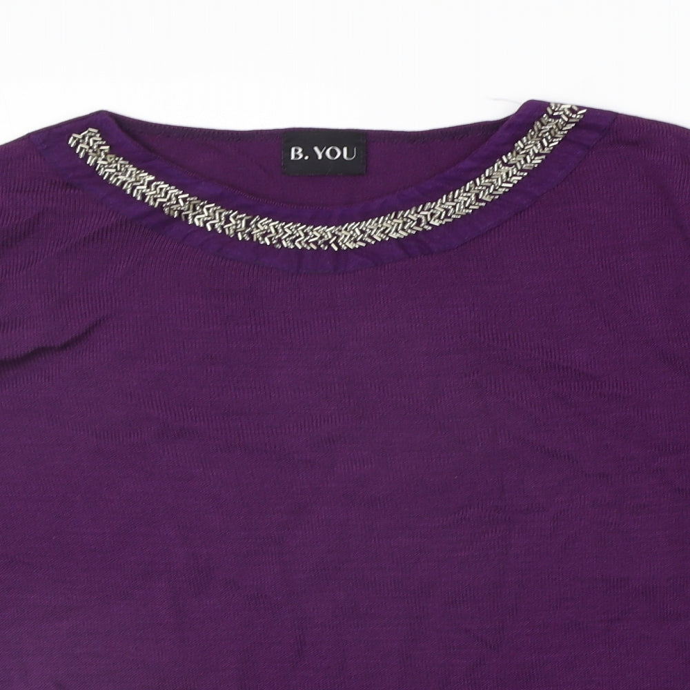 B. You Womens Purple   Pullover Jumper Size 14