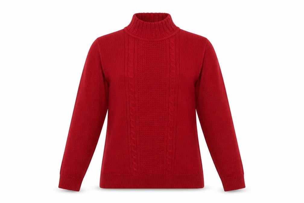 Womens UK Size S EWM Red Pullover Jumper