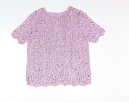 Womens UK Size 14 Berkertex Purple Pullover Jumper