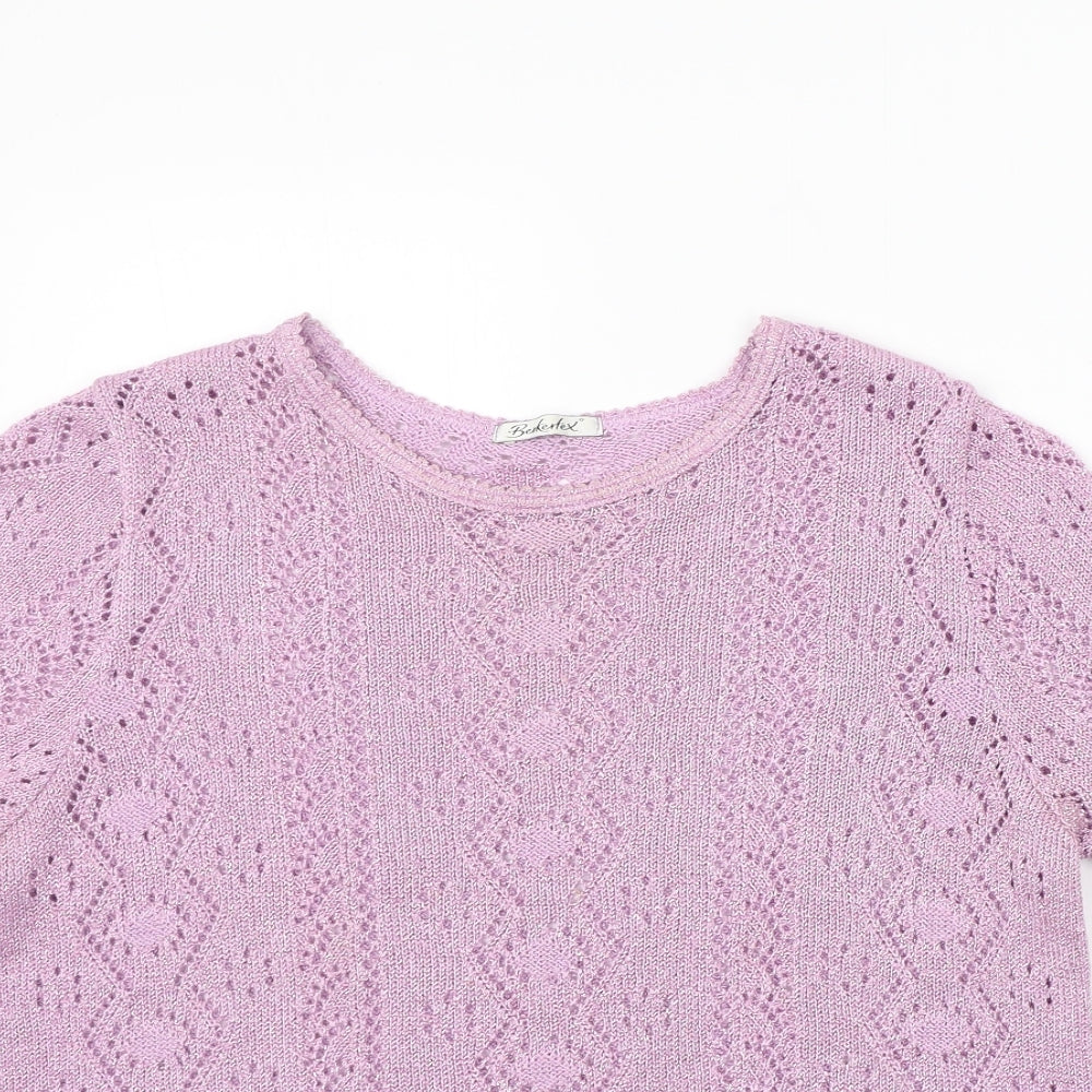 Womens UK Size 14 Berkertex Purple Pullover Jumper