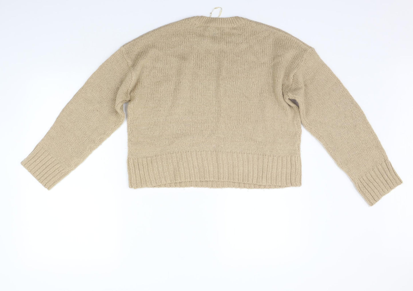 Womens UK Size S New Look Beige Pullover Jumper