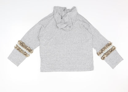 Womens UK Size M River Island Grey Pullover Jumper