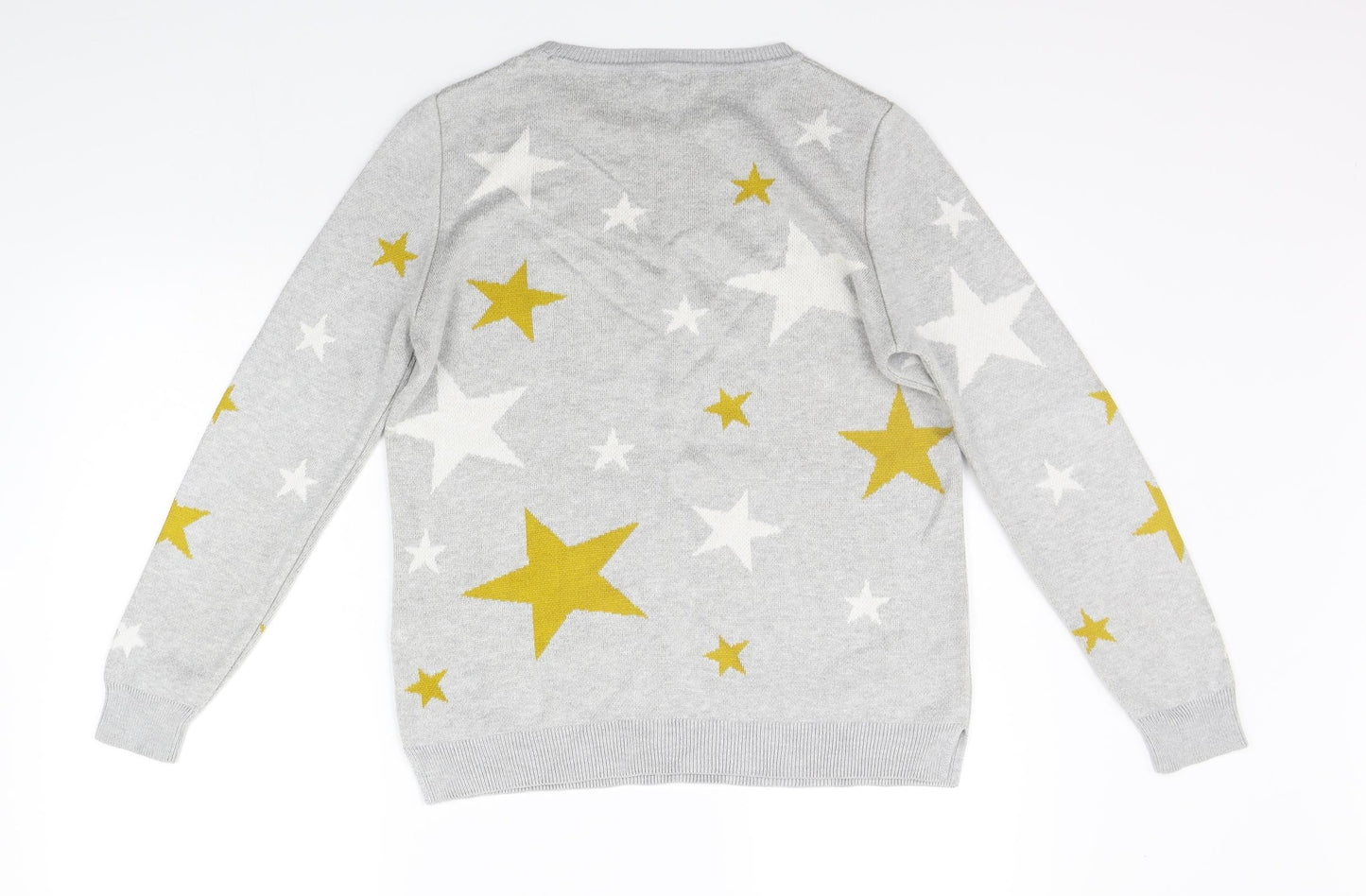 F&F Womens Grey Geometric  Pullover Jumper Size 6