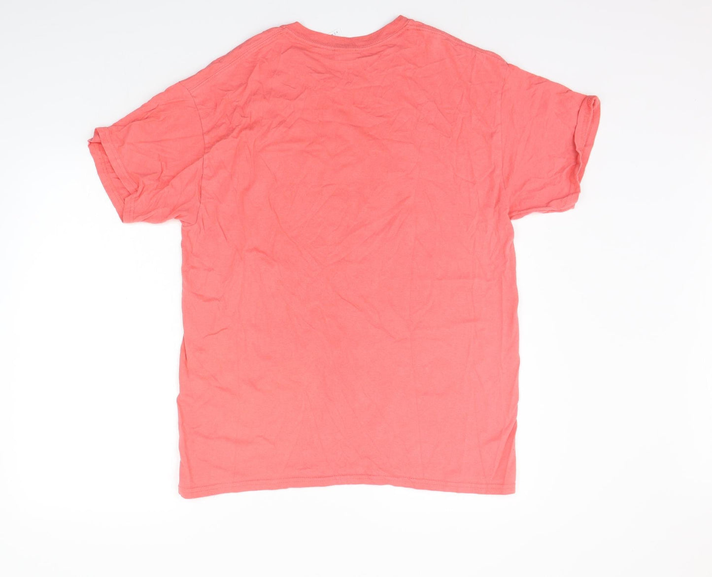 Womens UK Size L Gildan Pink Basic T-Shirt