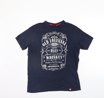 D555 Mens Blue    T-Shirt Size M