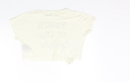 H&M Girls White   Basic T-Shirt Size 9-10 Years
