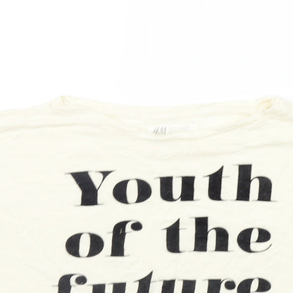 H&M Girls White   Basic T-Shirt Size 9-10 Years