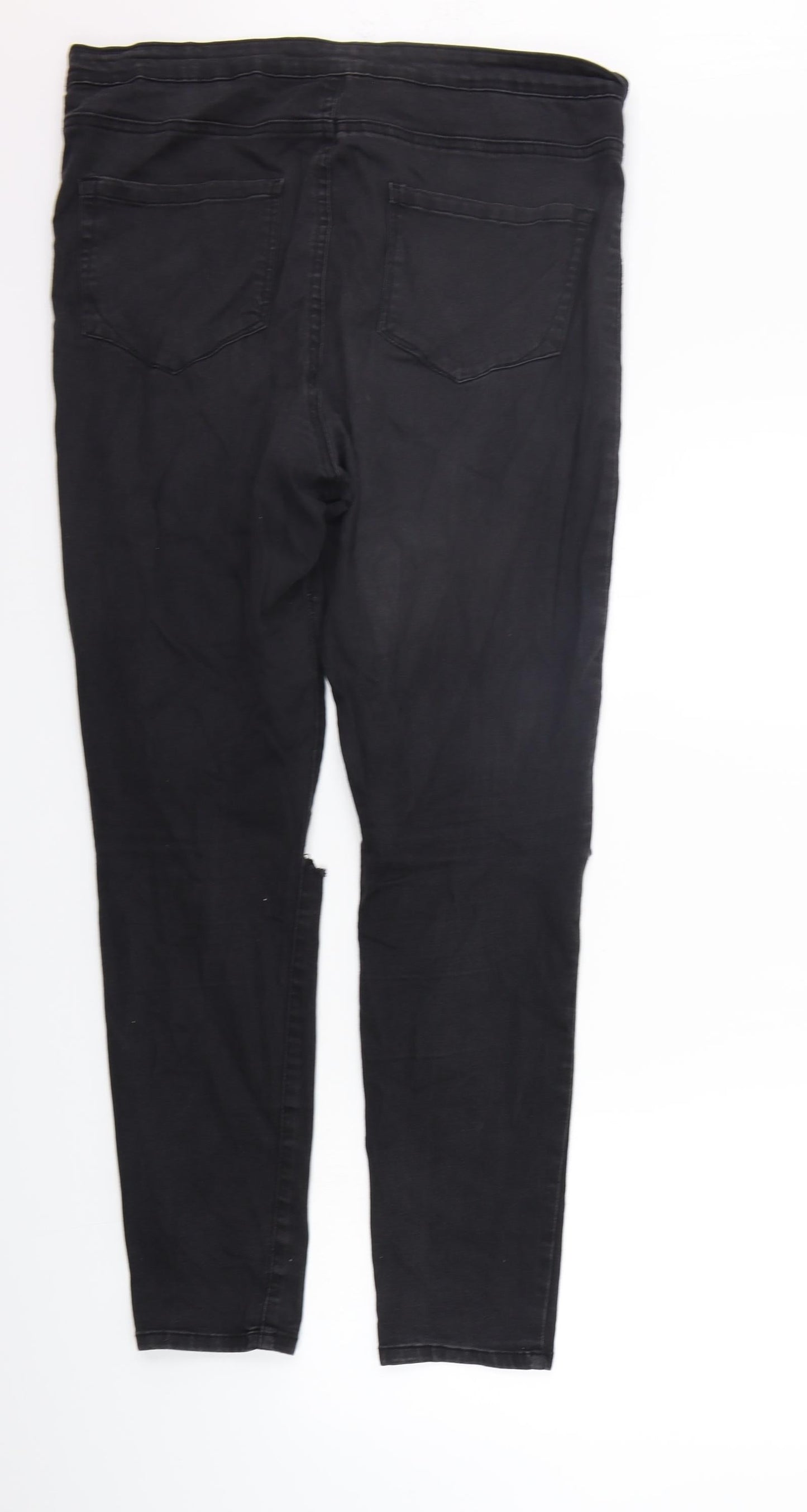 Womens UK Size 16 deniem co Regular Fit Straight Black Jeans