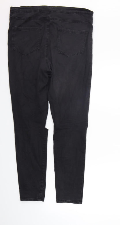 Womens UK Size 16 deniem co Regular Fit Straight Black Jeans