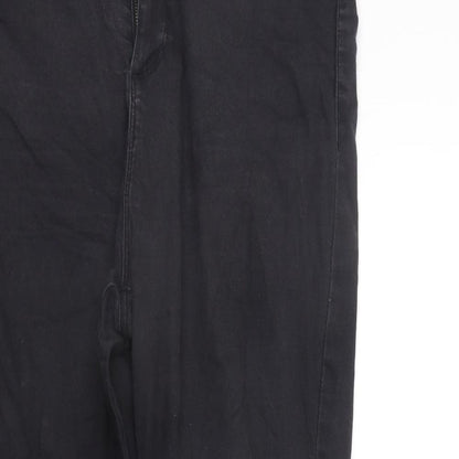 Womens UK Size 16 deniem co Regular Fit Straight Black Jeans