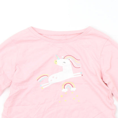George Girls Pink   Basic T-Shirt Size 6-7 Years