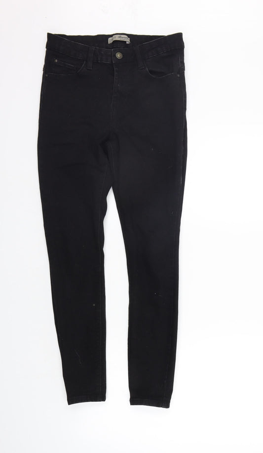 Womens UK Size 12 deniem co Regular Fit Straight Black Jeans