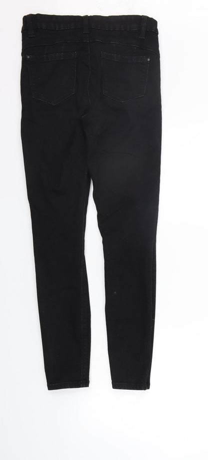 Womens UK Size 12 deniem co Regular Fit Straight Black Jeans