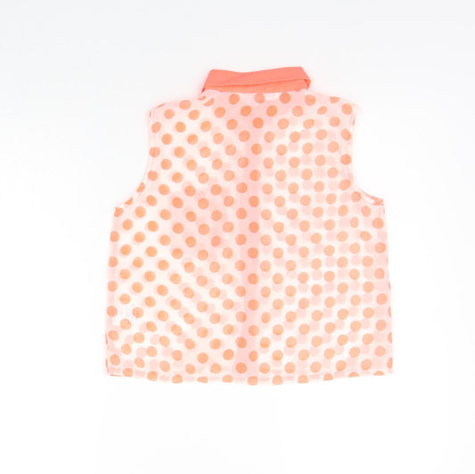 Love Me Girls Orange Spotted  Basic Button-Up Size 11-12 Years