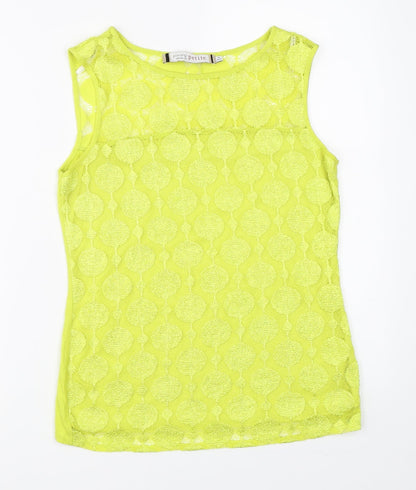 Womens UK Size 10 Principles Green Basic Tank