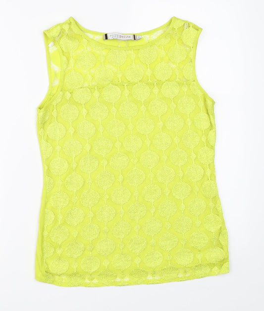Womens UK Size 10 Principles Green Basic Tank