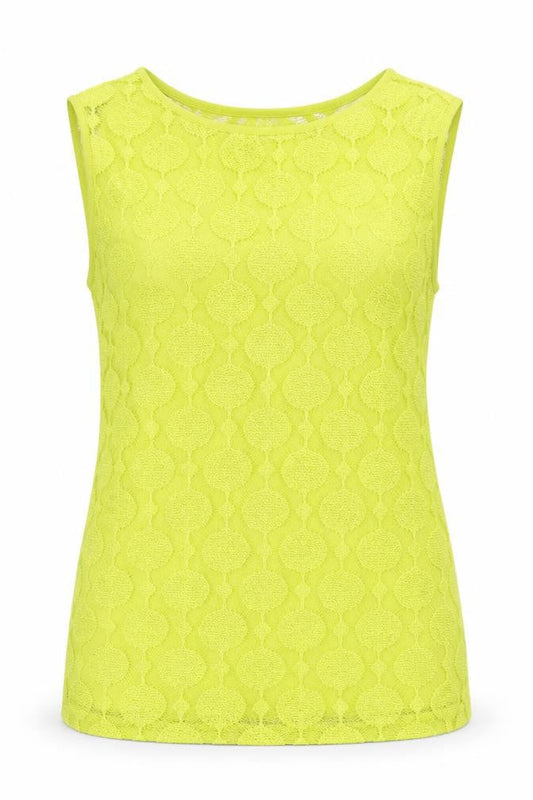 Front view of Principles women’s green basic tank, size UK 10