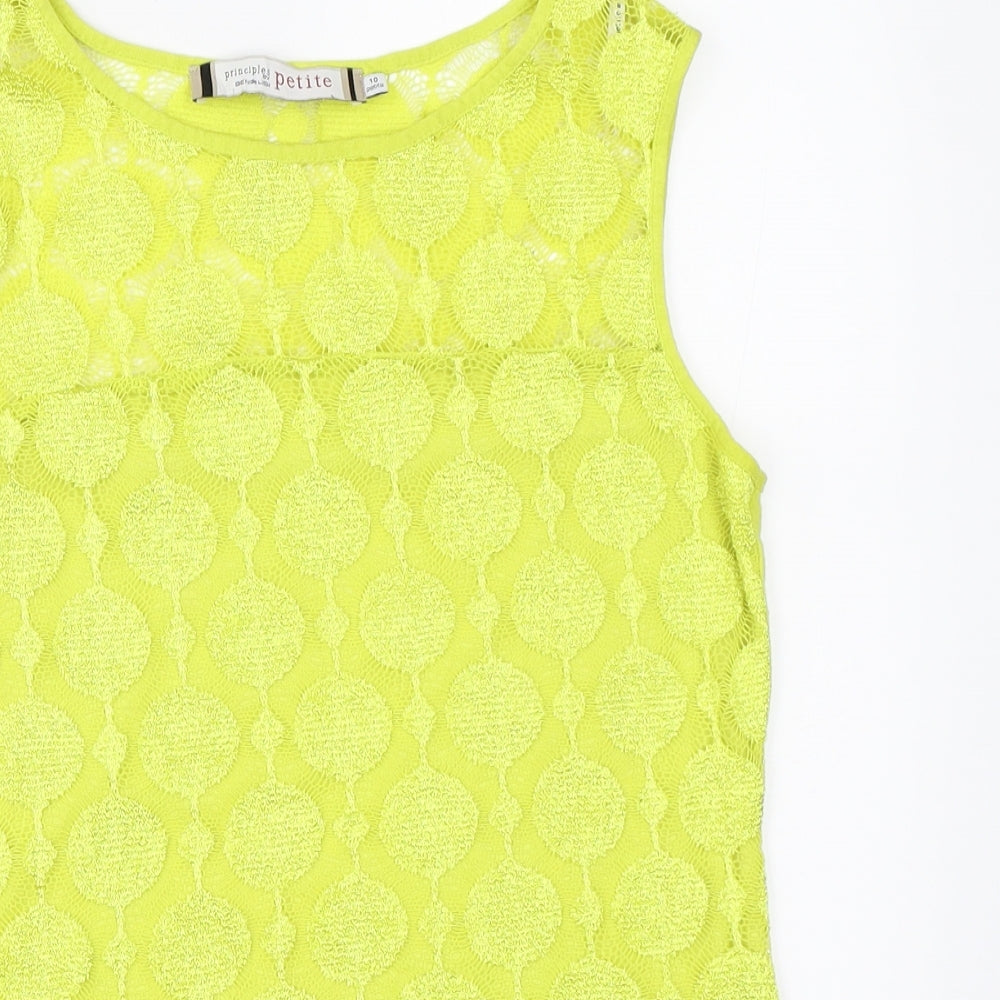 Womens UK Size 10 Principles Green Basic Tank