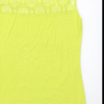 Womens UK Size 10 Principles Green Basic Tank