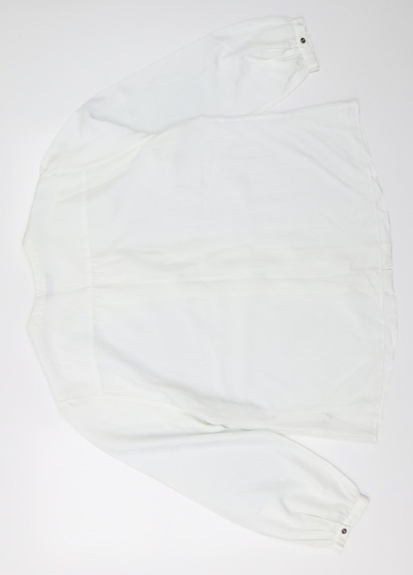 Womens UK Size 20 BHS White Basic Button-Up