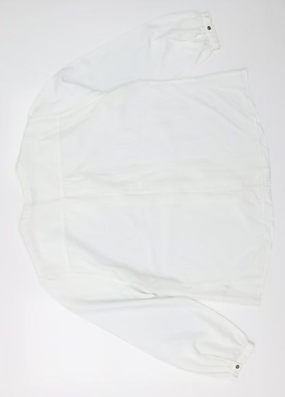 Womens UK Size 20 BHS White Basic Button-Up