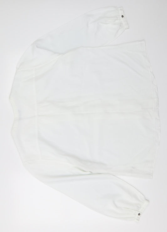 Womens UK Size 20 BHS White Basic Button-Up