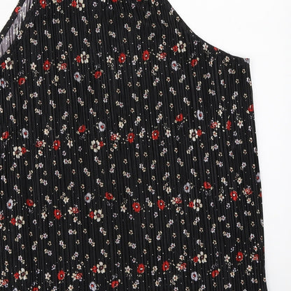 New Look Girls Black Floral  Basic Blouse Size 14 Years