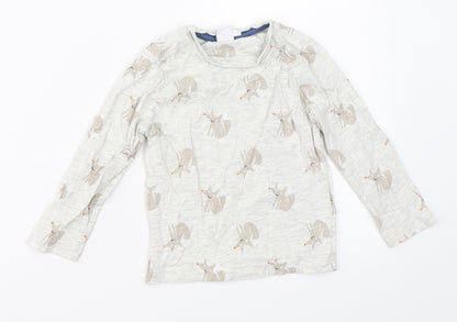 Mini Club Boys Grey   Basic T-Shirt Size 18-24 Months
