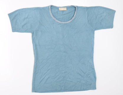Womens UK Size 38 Daxon Blue Pullover Jumper