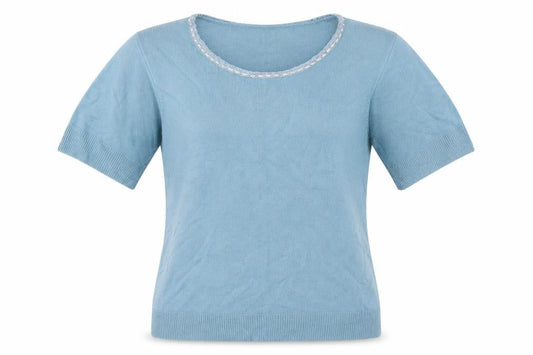 Womens UK Size 38 Daxon Blue Pullover Jumper