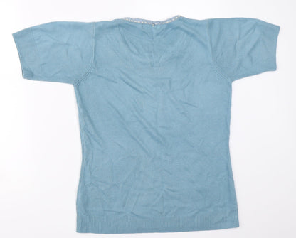 Womens UK Size 38 Daxon Blue Pullover Jumper