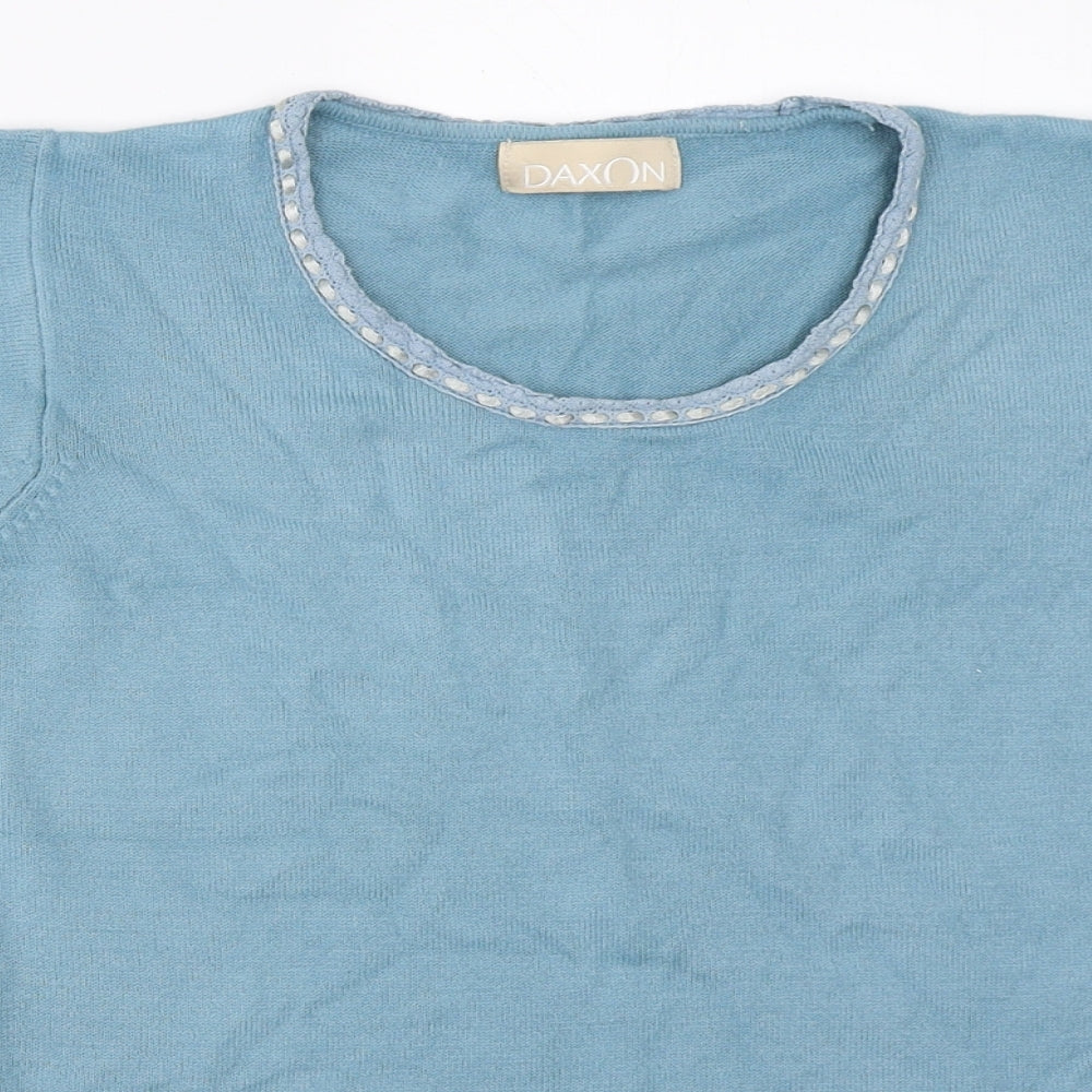 Womens UK Size 38 Daxon Blue Pullover Jumper