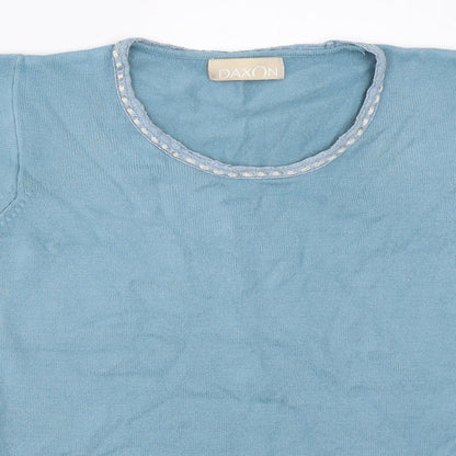 Womens UK Size 38 Daxon Blue Pullover Jumper
