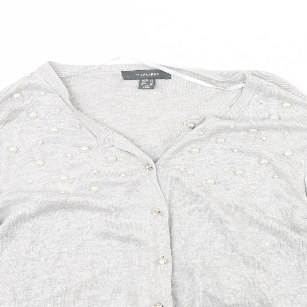 Primark Womens Grey   Cape Jumper Size 14