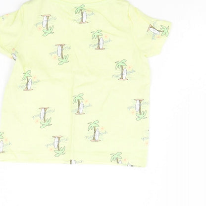 Fred & Flo Baby Yellow Spotted  Basic T-Shirt Size 9-12 Months  - Miami Beach