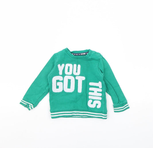 F&F Baby Green   Pullover Jumper Size 9-12 Months