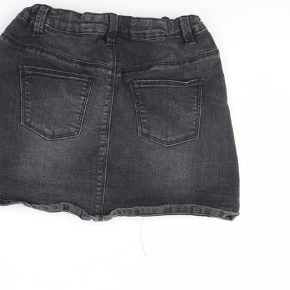 Miss evie Girls Black  Denim Mini Skirt Size 8 Years