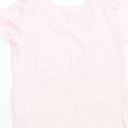 Priark Girls Pink   Basic T-Shirt Size 6-7 Years