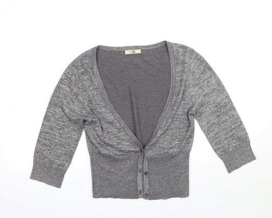 Womens UK Size 8 MK Grey Cardigan Jumper
