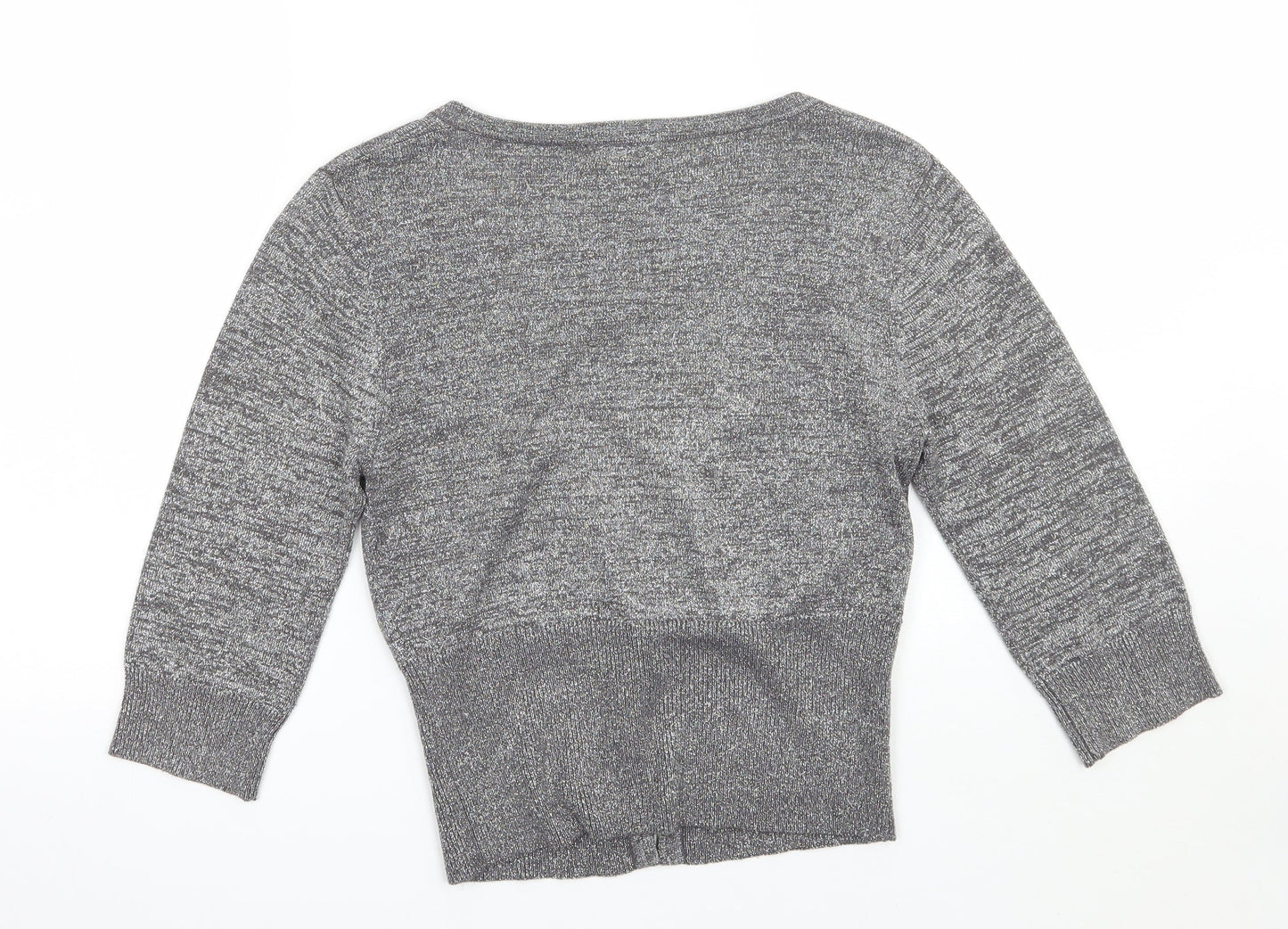 Womens UK Size 8 MK Grey Cardigan Jumper