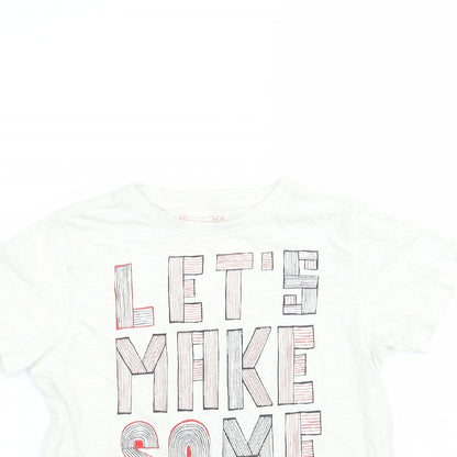 NEXT Girls White   Basic T-Shirt Size 7 Years