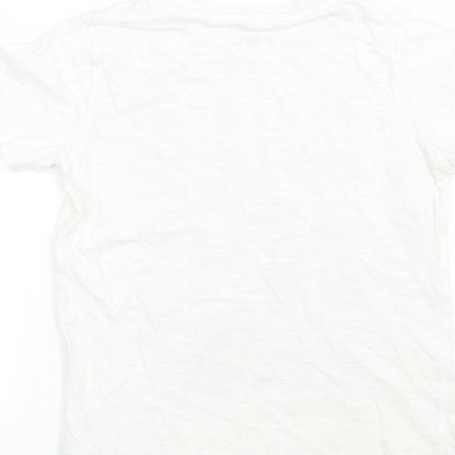 NEXT Girls White   Basic T-Shirt Size 7 Years