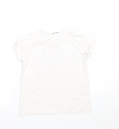 George Girls White   Basic T-Shirt Size 7-8 Years