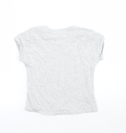 Marks and Spencer Girls Grey   Basic T-Shirt Size 5-6 Years