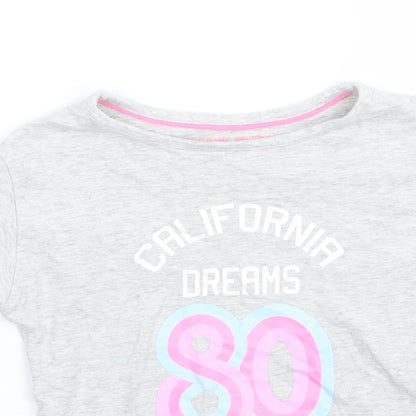 Marks and Spencer Girls Grey   Basic T-Shirt Size 5-6 Years
