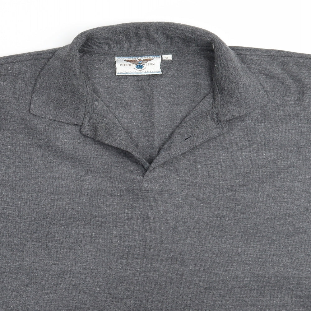 Pierre leon Mens Grey    Polo Size XL