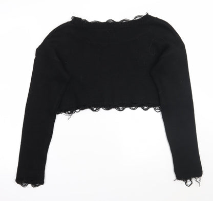 Womens UK Size S PRETTYLITTLETHING Black Pullover Jumper