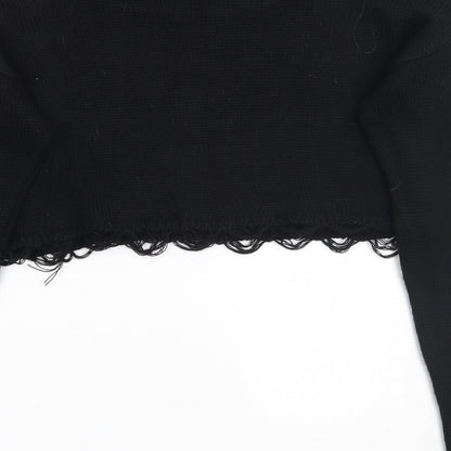 Womens UK Size S PRETTYLITTLETHING Black Pullover Jumper