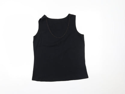 CRYSTAL MARTIN  Womens Black   Basic Tank Size 18